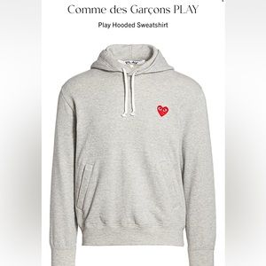 Comme des Garçon PLAY Grey Hoodie